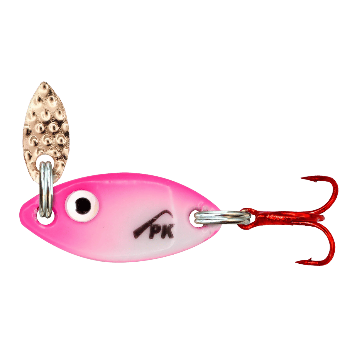 PK LURES TUNGSTEN PREDATOR FLASH SPOON 1/16 OZ. PINK PEARL GLOW