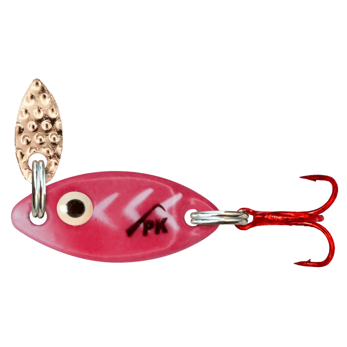 PK LURES TUNGSTEN PREDATOR FLASH SPOON 1/16 OZ. RED GLOW