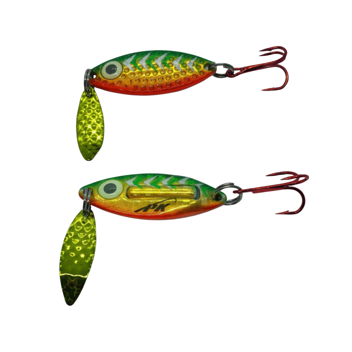 PK RATTLE SPOON 1/4OZ  PERCH GLOW
