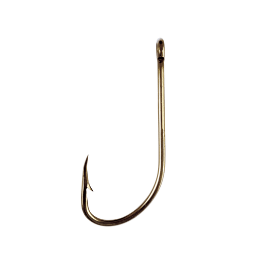 EAGLECLAW PLAIN SHANK OFFSET HOOK 10PK - STANDARD BRONZE SIZE 2