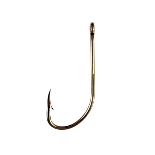 EAGLECLAW PLAIN SHANK OFFSET HOOK 10PK - STANDARD BRONZE SIZE 4