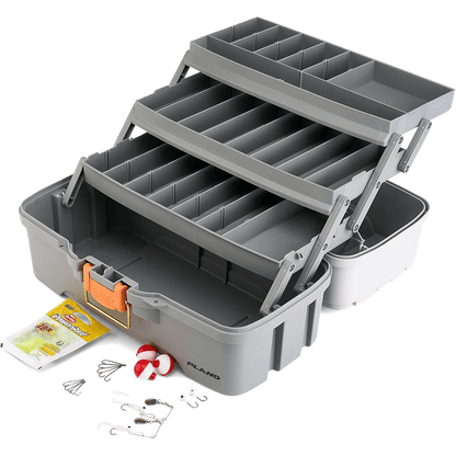 PLANO THREE-TRAY TACKLE BOX KIT FOR BASS, CATFISH, or PANFISH