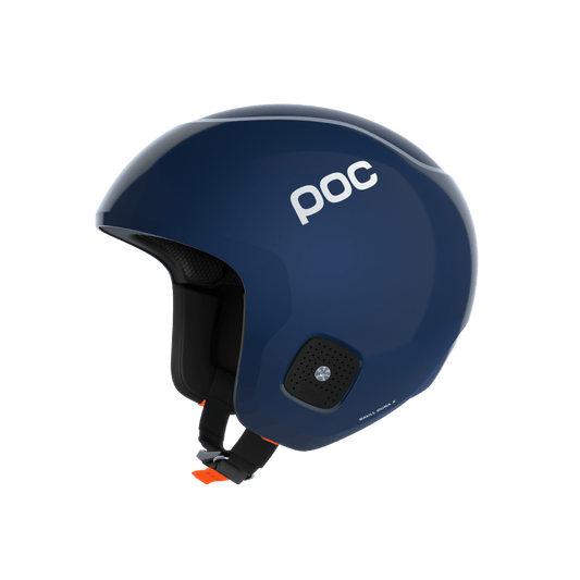 POC SKULL DURA X MIPS SKI HELMET - LEAD BLUE - LEFT SIDE VIEW