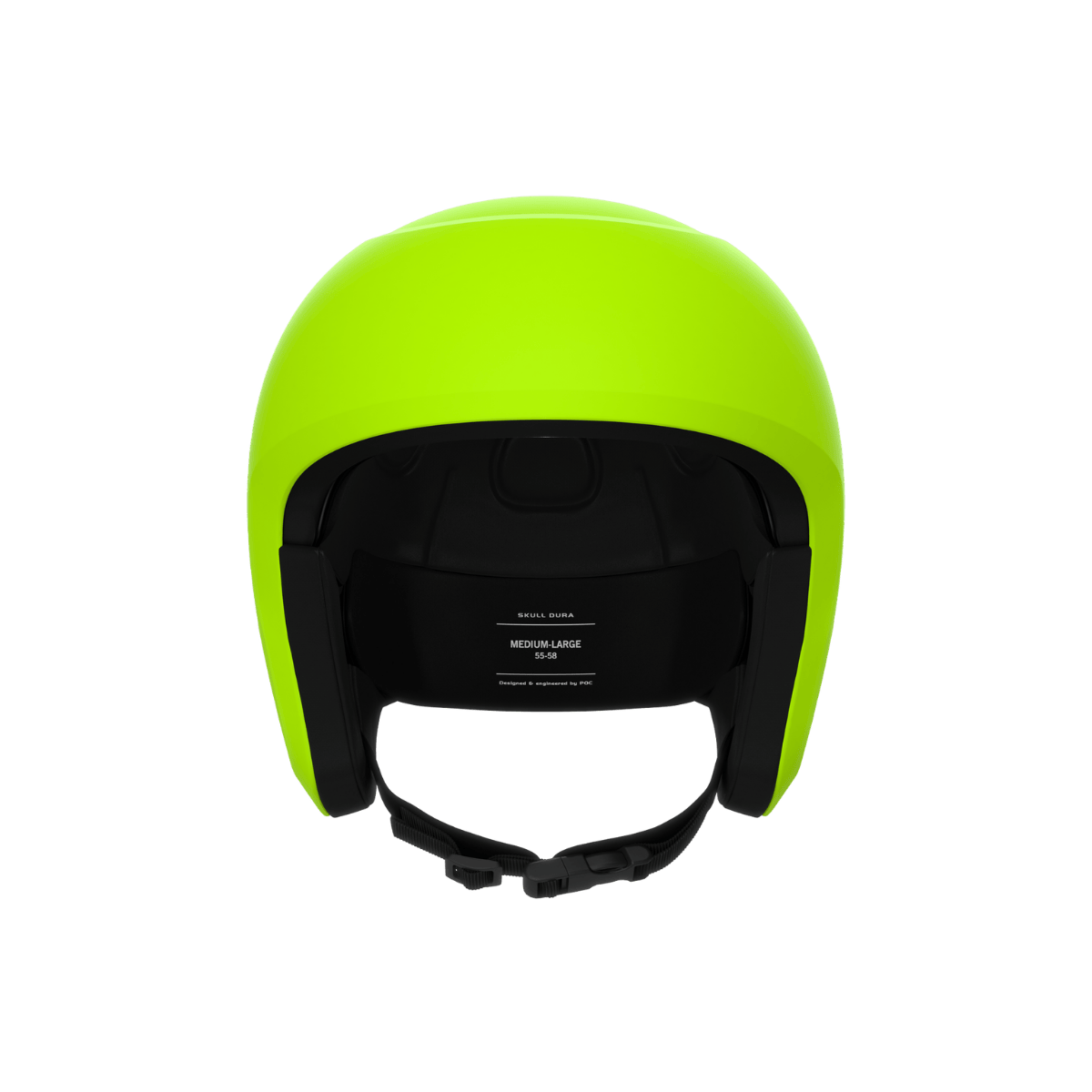 POC SKULL DURA JUNIOR SKI HELMET - WHITE/YELLOW GREEN - FRONT VIEW