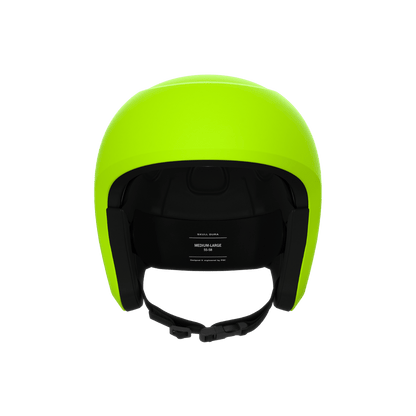 POC SKULL DURA JUNIOR SKI HELMET - WHITE/YELLOW GREEN - FRONT VIEW