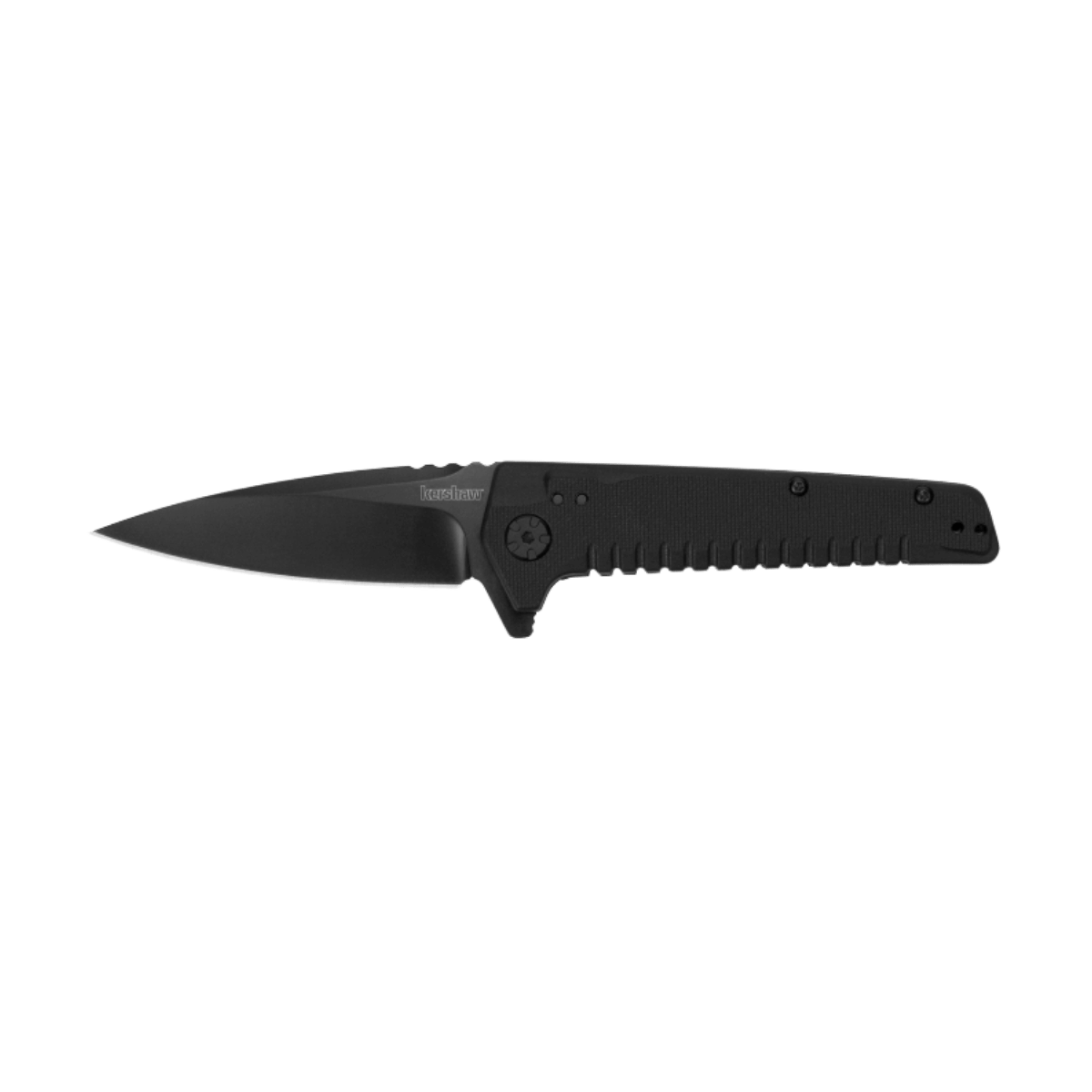 KERSHAW FATBACK DROP POINT KNIFE - BLACK/BLACK