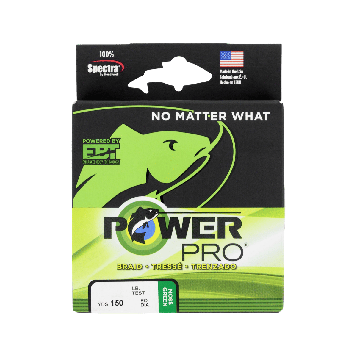 POWER PRO SPECTRA BRAID 150YD 10 LBS MOSS GREEN