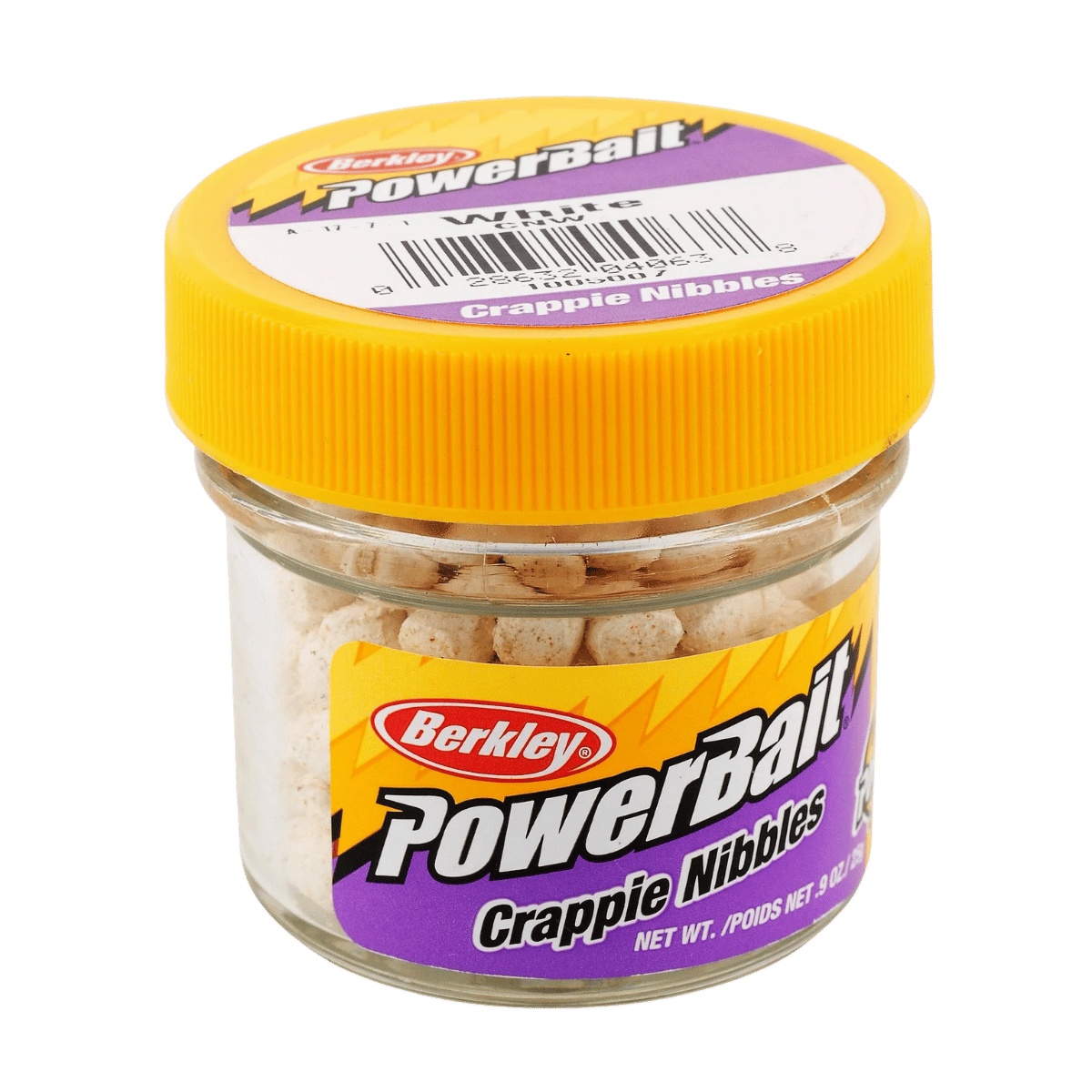 BERKLEY POWERBAIT CRAPPIE NIBBLES FISHING LURE SM JAR - WHITE