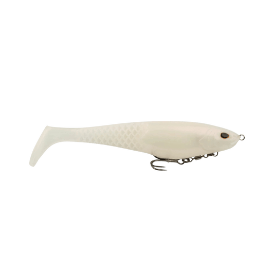 BERKLEY POWERBAIT CULLSHAD – 8 IN SOFT BAIT - ALBINO
