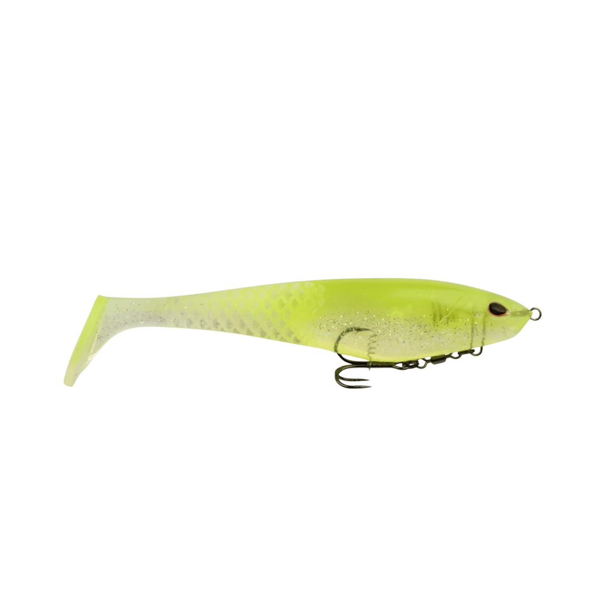 BERKLEY POWERBAIT CULLSHAD – 8 IN SOFT BAIT - LIME ICE
