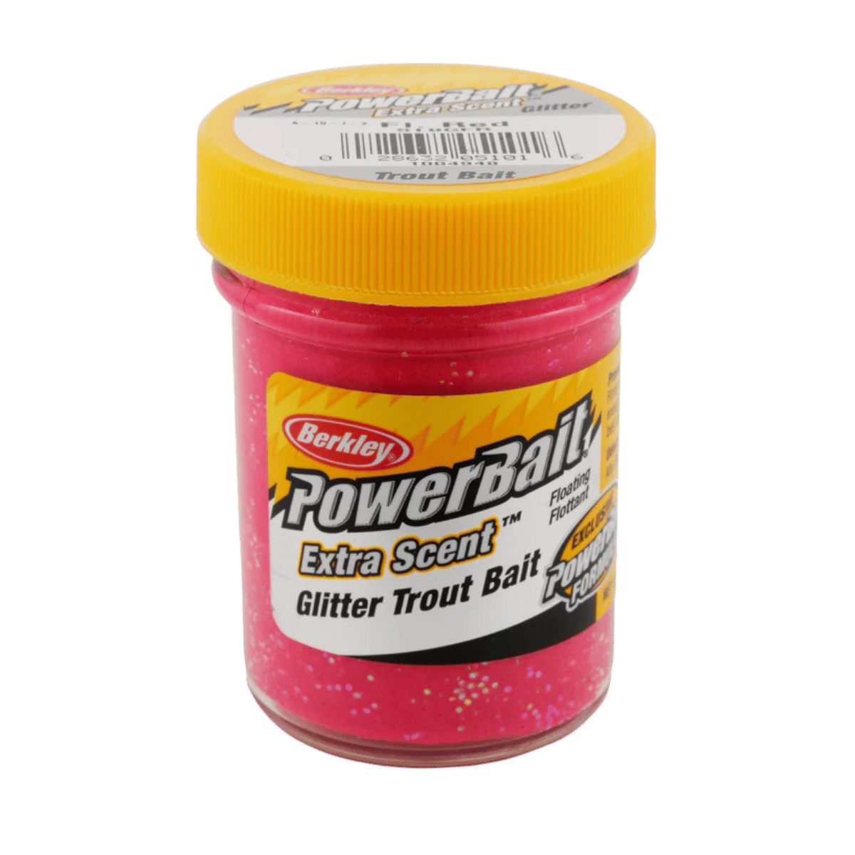 BERKLEY POWERBAIT GLITTER TROUT BAIT FLUORESCENT FISHING LURE 1-3/4OZ RED