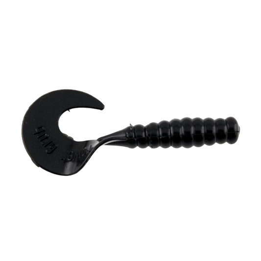BERKLEY POWERBAIT POWER GRUBS FISHING LURE 3 IN - BLACK