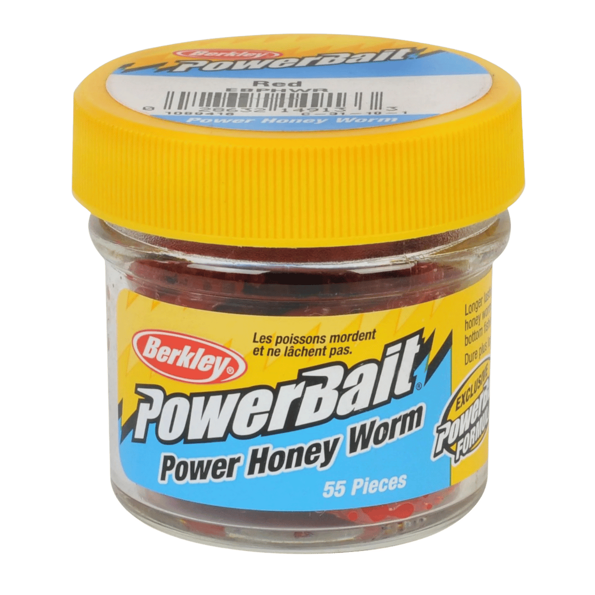 BERKLEY POWERBAIT POWER HONEY WORM FISHING LURE 1 IN - RED