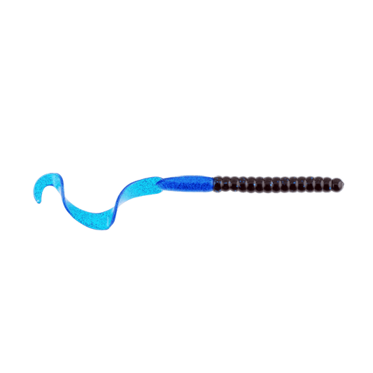 BERKLEY POWERBAIT POWER WORMS FISHING LURE 10 IN - BLACK/BLUE