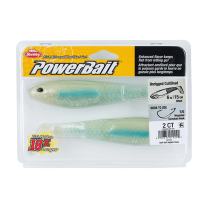 BERKLEY POWERBAIT CULLSHAD 6IN UNRIGGED SWIMBAIT - HITCH IN PACK