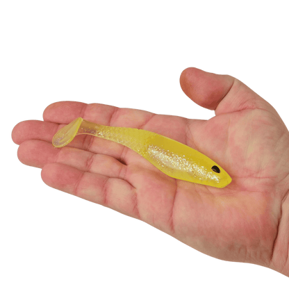 BERKLEY POWERBAIT CULLSHAD 6IN UNRIGGED SWIMBAIT - LIME ICE ON HAND
