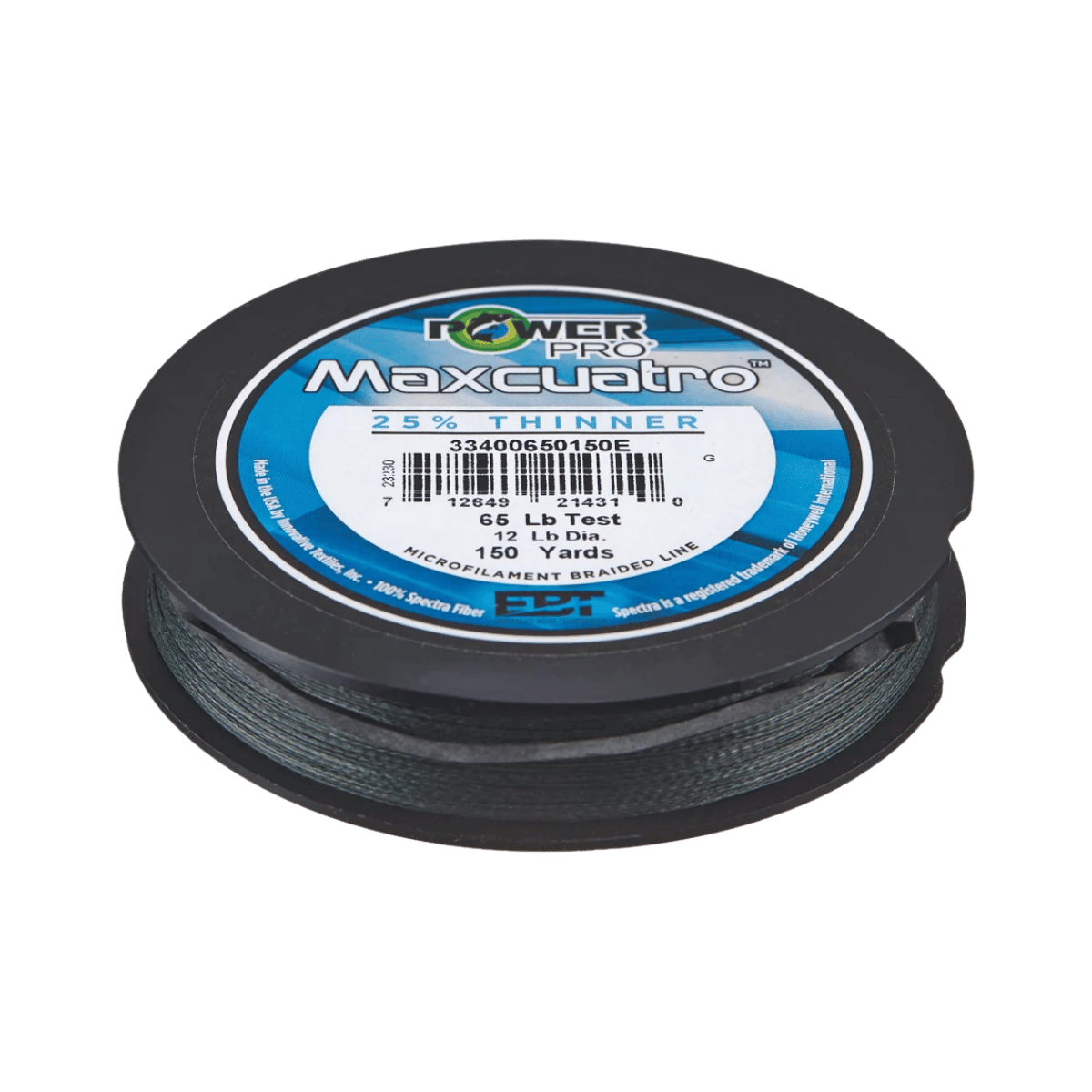POWER PRO MAXCUATRO 150YD 65 LBS MOSS GREEN - FRONT