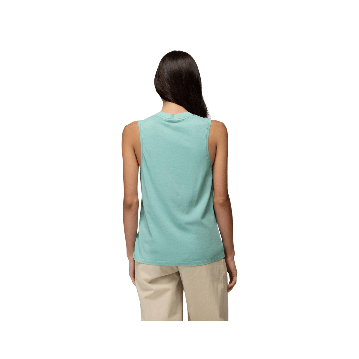 PRANA EVERYDAY TANK, SEA GRASS, BACK ANGLE, SM, MD, LG, XL