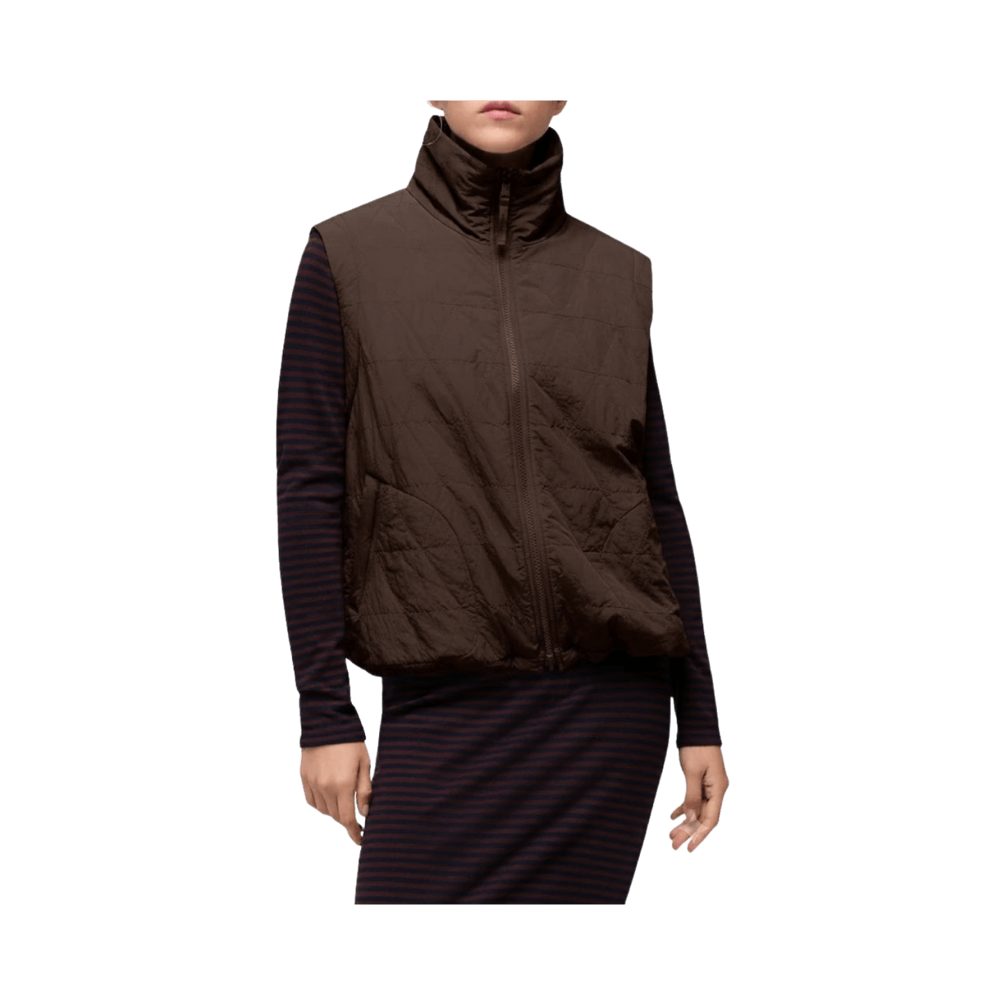 PRANA W ENCINITAS REVERSIBLE VEST CACAO