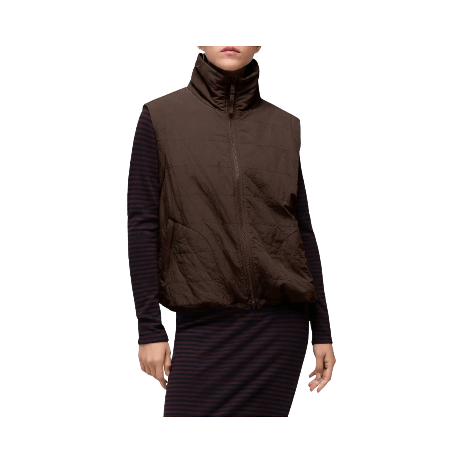 PRANA W ENCINITAS REVERSIBLE VEST CACAO
