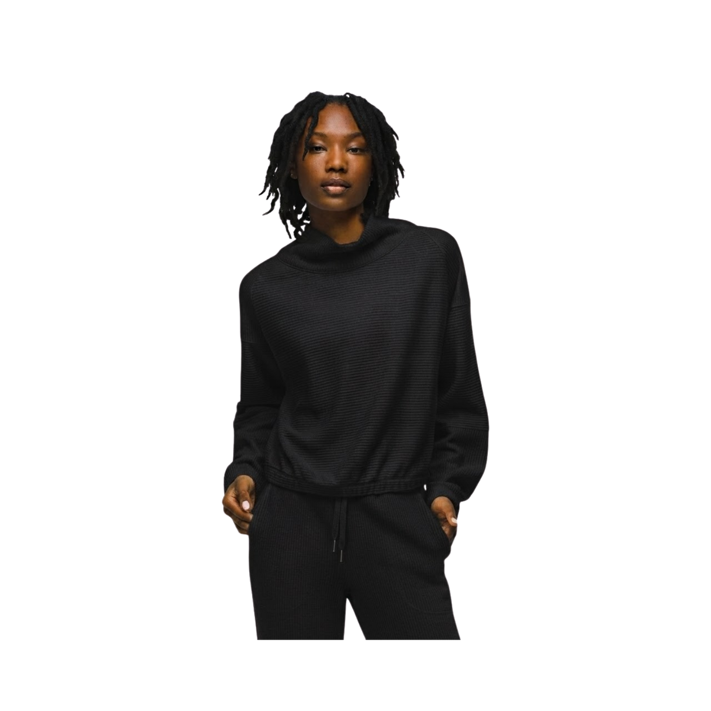 PRANA W OLIVIA LS BLACK