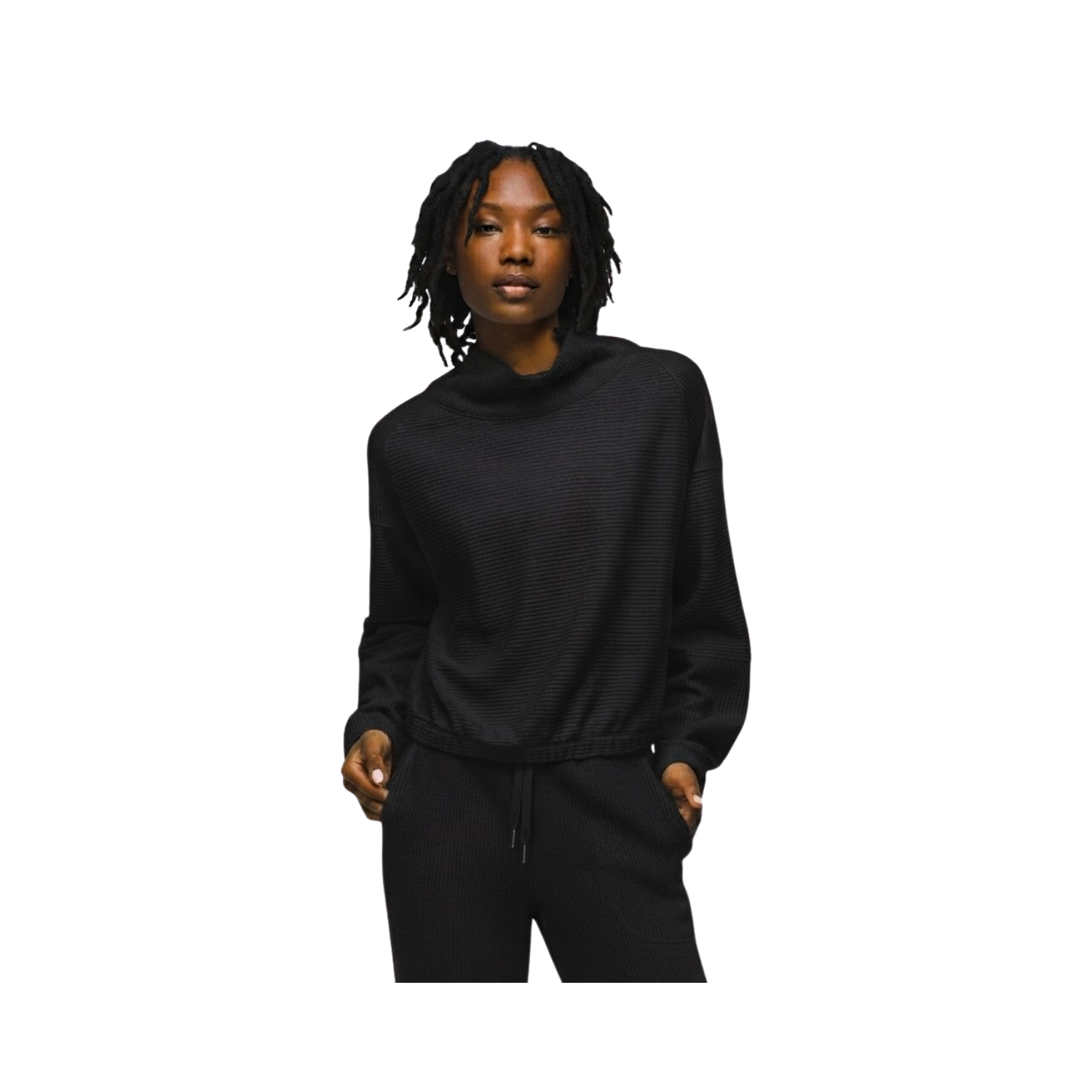 PRANA W OLIVIA LS BLACK