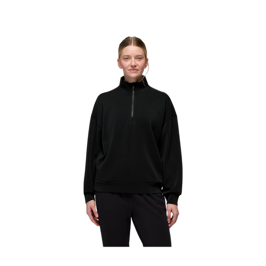 PRANA W SHEA SOFT RELAXED HALF ZIP BLACK