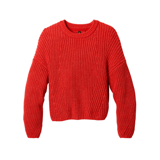 PRANA W SUNDAY RIVER CREWNECK SWTR PIKES RED