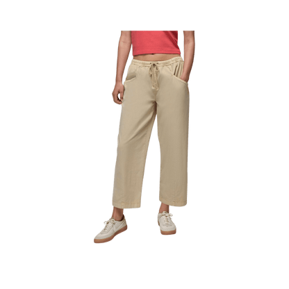 PRANA WOMEN'S BONDAI E-WAIST PANT, STONE, FRONT ANGLE, SM, MD, LG, XL