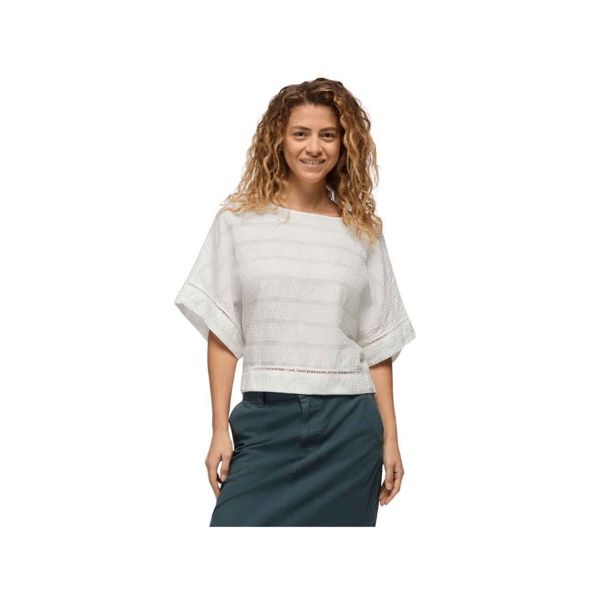 PRANA WOMEN'S OCEAN HILLS TOP, ALBA, FRONT ANGLE, SM, MD, LG, XL