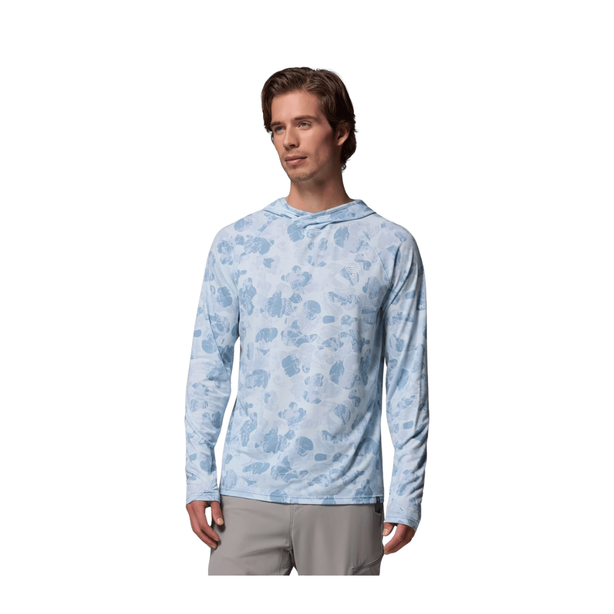COLUMBIA MEN'S PFG UNCHARTED II PRINTED HOODY - DARK MIRAGE DEL