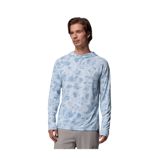 COLUMBIA MEN'S PFG UNCHARTED II PRINTED HOODY - DARK MIRAGE DEL