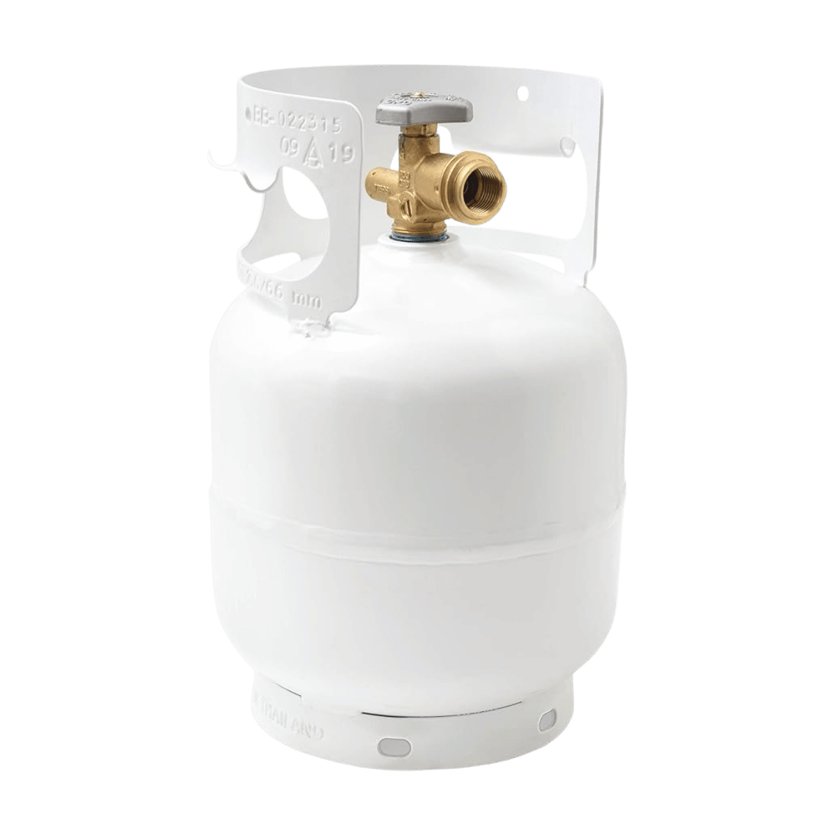 FLAME KING 5LB STEEL PROPANE CYLINDER - FRONT VIEW
