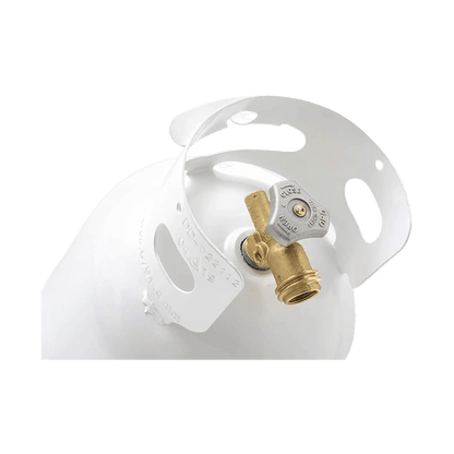 FLAME KING 10LB STEEL PROPANE CYLINDER - CLOSER VIEW