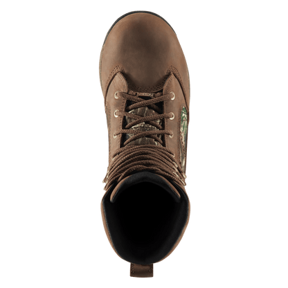 DANNER PRONGHORN 8" 400G BOOTS MEDIUM - REALTREE EDGE - TOP VIEW