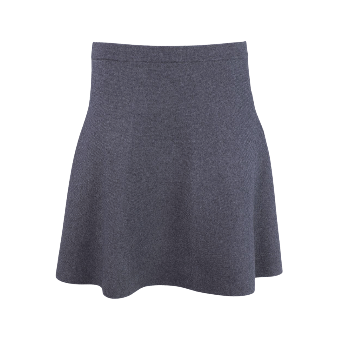 PURNELL GEAR WOMENS STRIPED RIB KNIT CIRCLE SKRT GREY