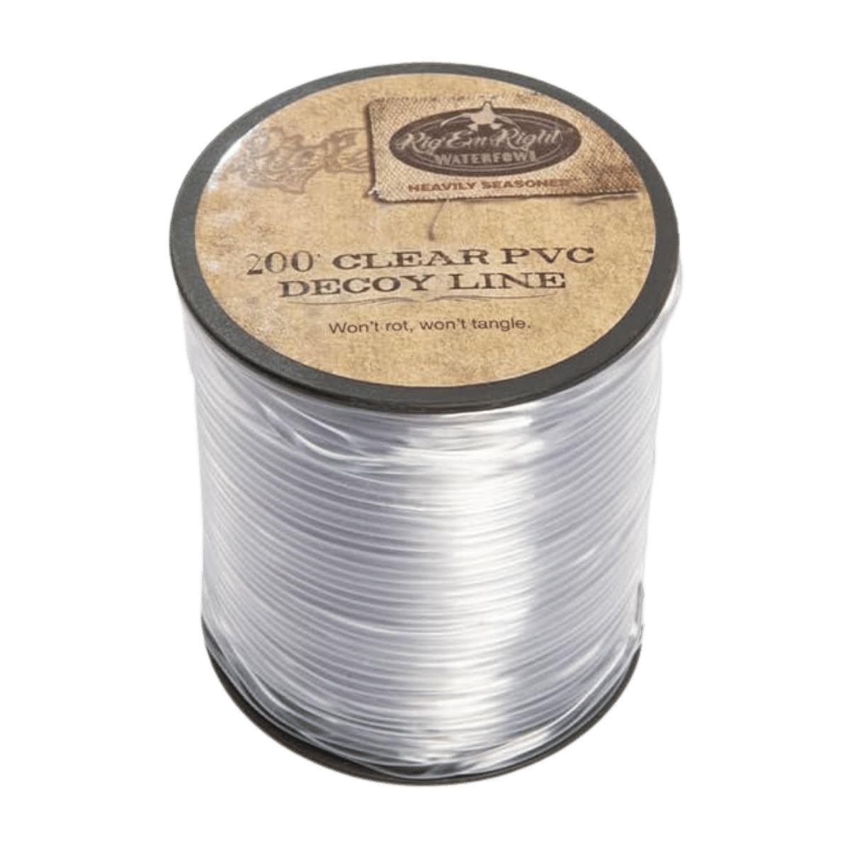RIGEM RIGHT PVC DECOY LINE 200' SPOOL BLK - BLACK