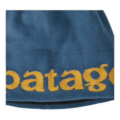 PATAGONIA BEANIE HAT - WAVY BLUE_1 - CLOSE UP VIEW