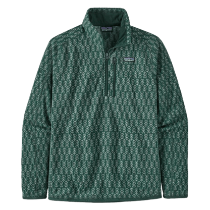 PATAGONIA MEN'S BETTER SWEATER 1/4 ZIP NORTHERN GREEN-FRONT VIEW