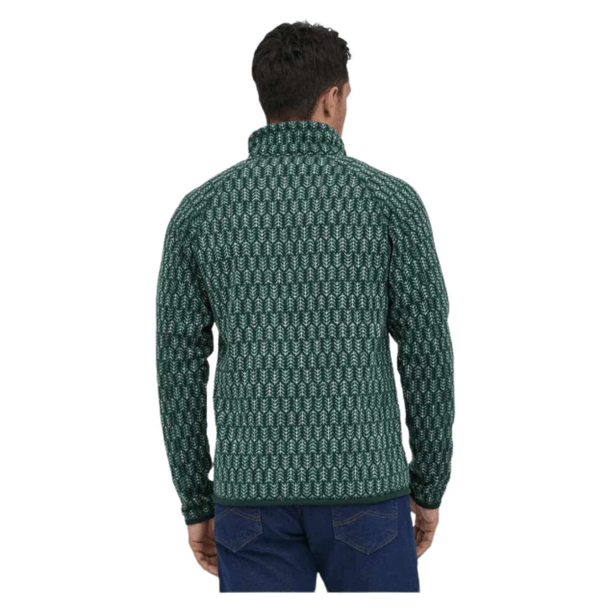 PATAGONIA MEN'S BETTER SWEATER 1/4 ZIP NORTHERN GREEN-BACK VIEW