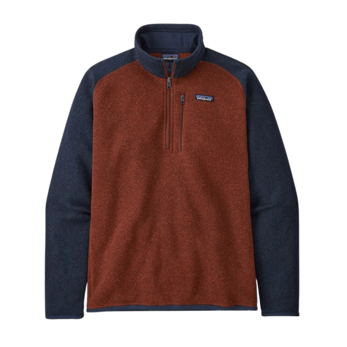 PATAGONIA MEN'S BETTER SWEATER 1/4 ZIP BARN RED-FRONT VIEW