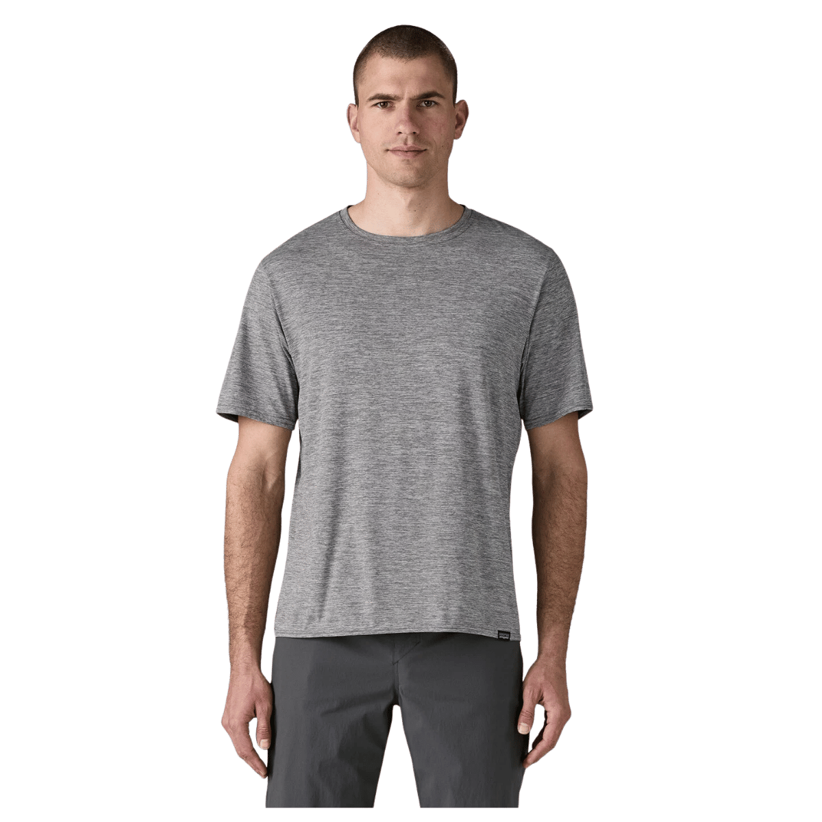 PATAGONIA MEN'S CAPILENE COOL DAILY SHIRT - FEATHER GREY - FRONT VIEW