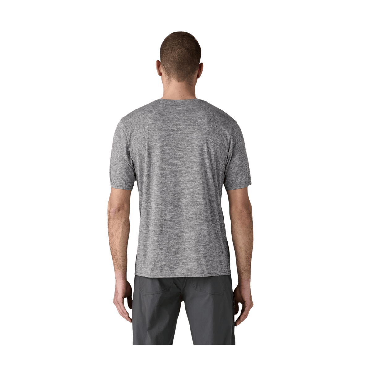 PATAGONIA MEN'S CAPILENE COOL DAILY SHIRT - FEATHER GREY - BACK VIEW