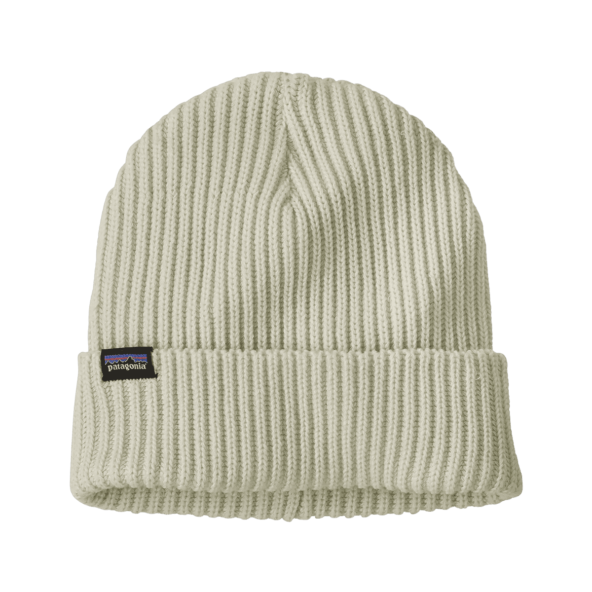 PATAGONIA FISHERMANS ROLLED BEANIE - ONE SIZE - BIRCH WHITE - FRONT VIEW