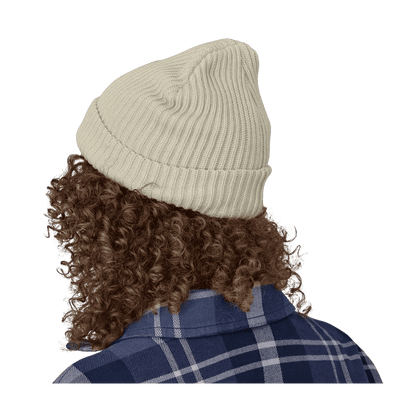 PATAGONIA FISHERMANS ROLLED BEANIE - BIRCH WHITE - BACK VIEW