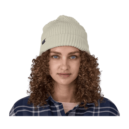 PATAGONIA FISHERMANS ROLLED BEANIE - BIRCH WHITE - FRONT VIEW