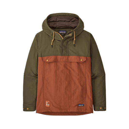 PATAGONIA MEN'S ISTHMUS ANORAK SISU BROWN-FRONT VIEW