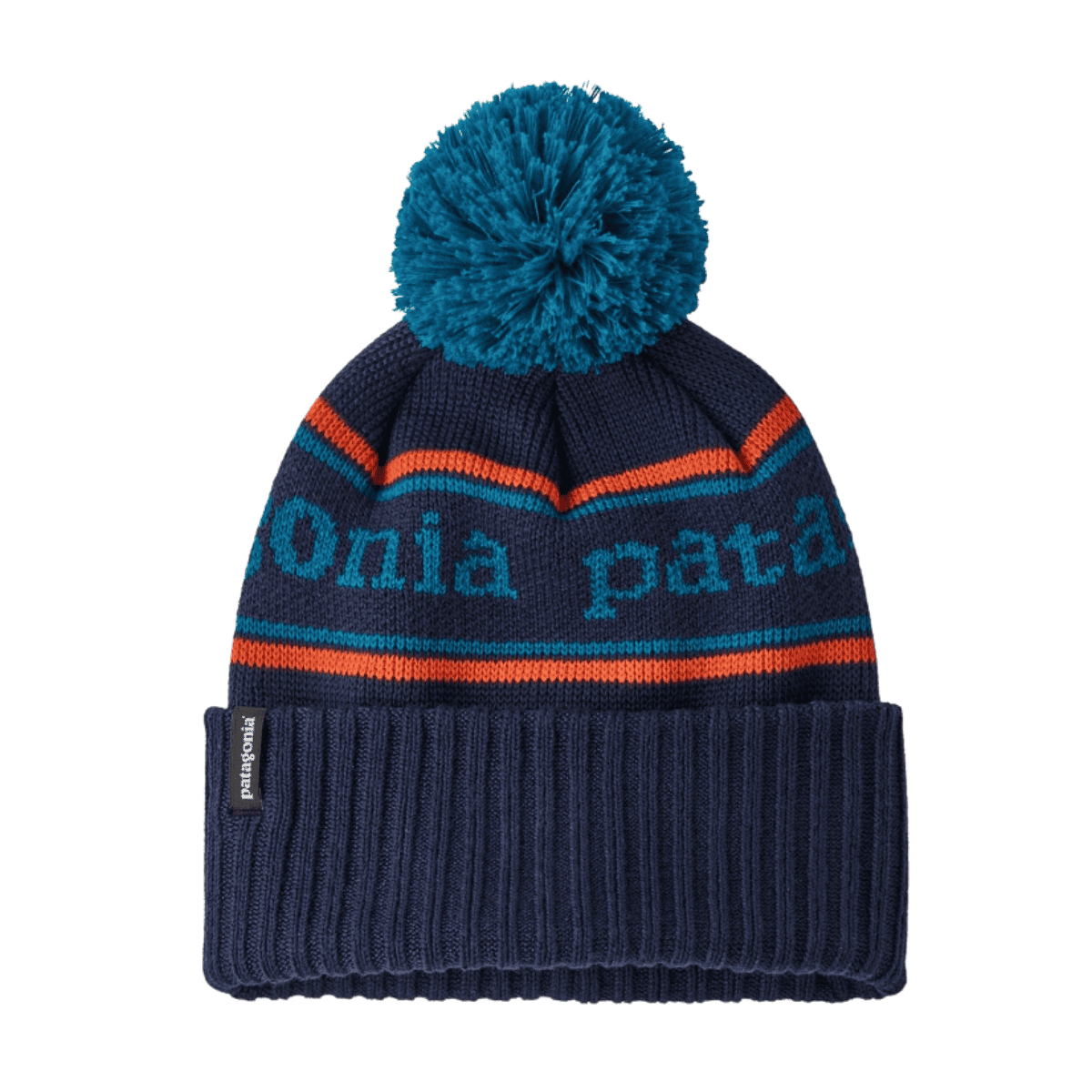PATAGONIA KID'S POWDER TOWN BEANIE - PARK STRIPE NEW NAVY