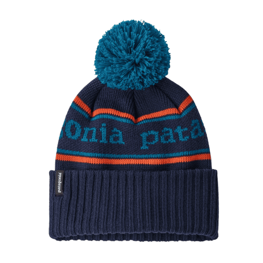 PATAGONIA KID'S POWDER TOWN BEANIE - PARK STRIPE NEW NAVY