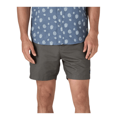 PATAGONIA MEN'S LIGHT WEIGHT ALL-WEAR HEMP SHORTS 8'' - FORGE GREY - FRONT VIEW